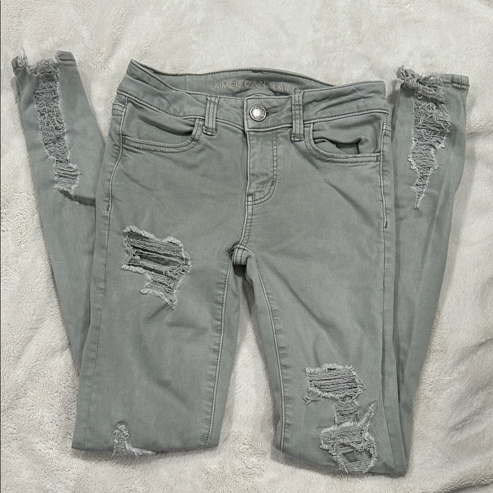 American Eagle Distressed Skinny Jeans Next Level Stretch
